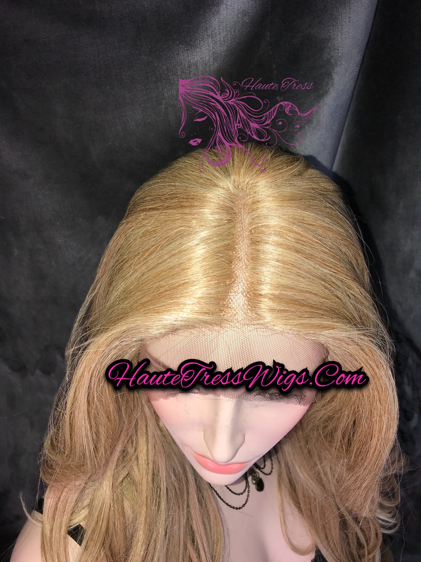 2 Tone Blonde, Blonde Mix, Bombshell Wig, Balayage Blonde, Blonde highlights, Human Hair Blend, Heat Safe, Realistic, Lace Front Wig - Marie