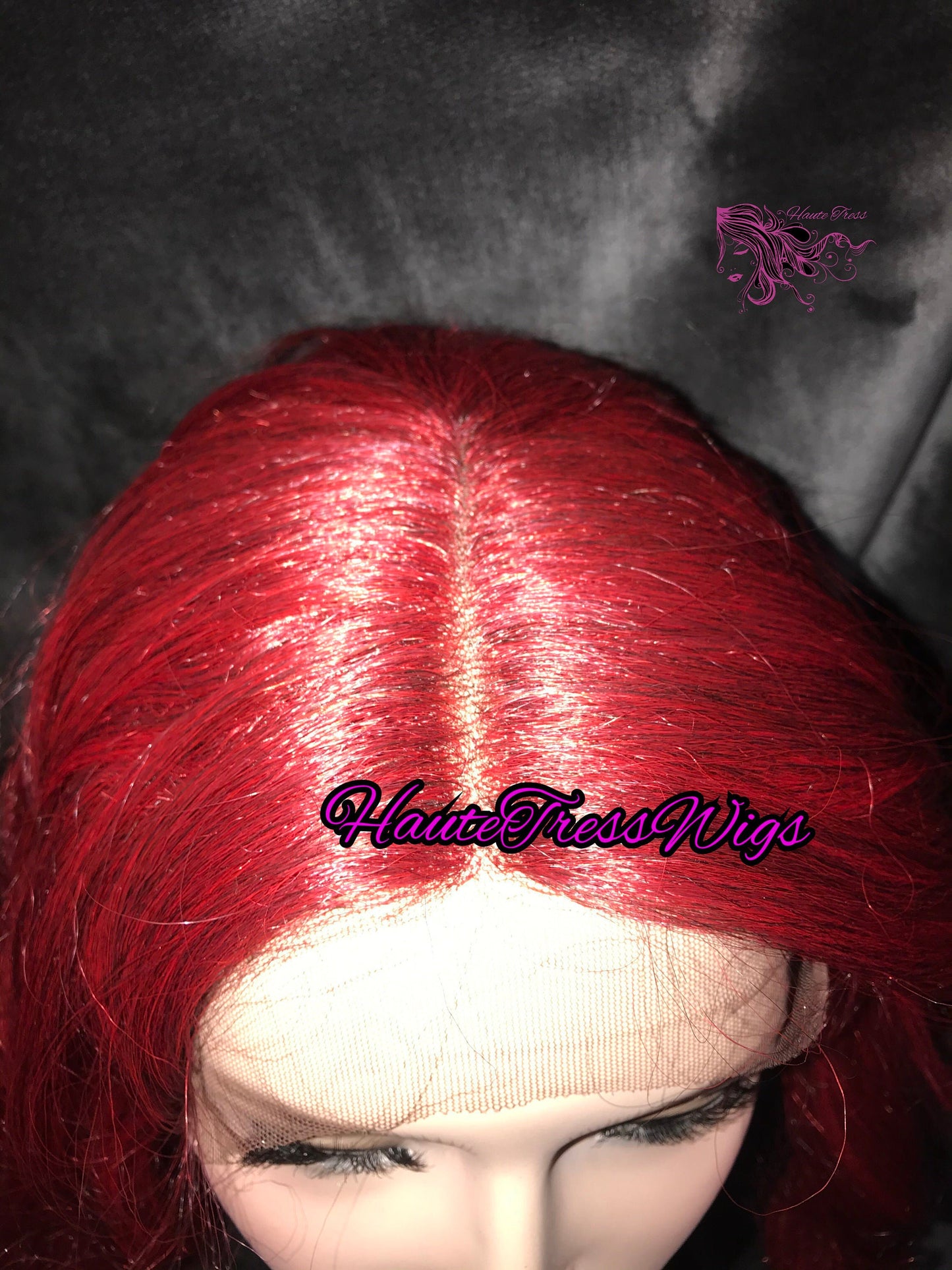 Vibrant Red Ombre Wig, 2 Tone Human Hair Blend, Lace Front Wig, Little Mermaid Wig, Heat Safe wig, Ariel Wig, Wavy Red Lace Wig, Beach Wave